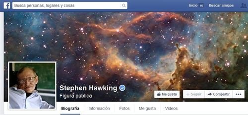 Facebook de Stephen Hawking