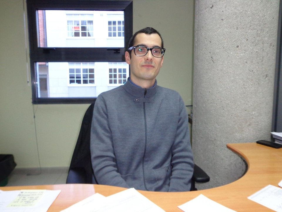 Rubén Vizcaíno, en su despacho de las oficinas municipales de O Barco.