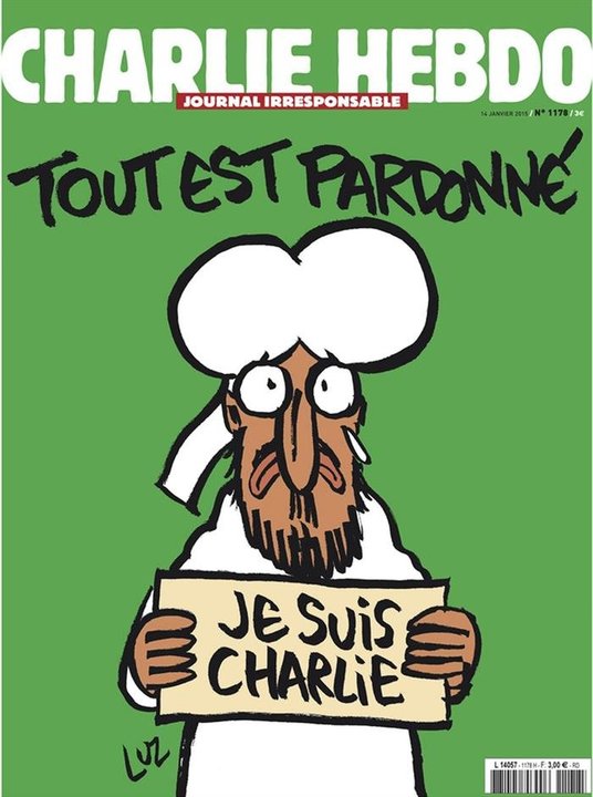 La nueva portada de Charlie Hebdo tras el atentado en París