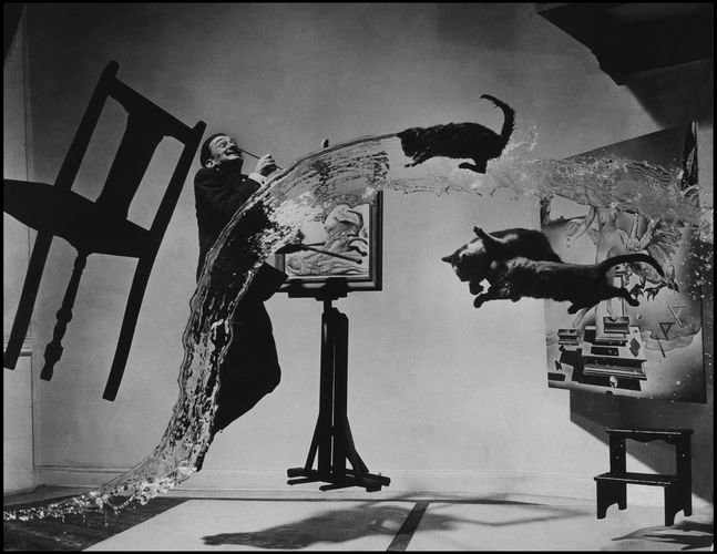 Spanish painter Salvador DALI. "Dali Atomicus." 1948.

Contact email:
New York : photography@magnumphotos.com
Paris : magnum@magnumphotos.fr
London : magnum@magnumphotos.co.uk
Tokyo : tokyo@magnumphotos.co.jp

Contact phones:
New York : +1 212 929 6000
Paris: + 33 1 53 42 50 00
London: + 44 20 7490 1771
Tokyo: + 81 3 3219 0771

Image URL:
http://www.magnumphotos.com/Archive/C.aspx?VP3=ViewBox_VPage&IID=2S5RYDGD2VZ&CT=Image&IT=ZoomImage01_VForm