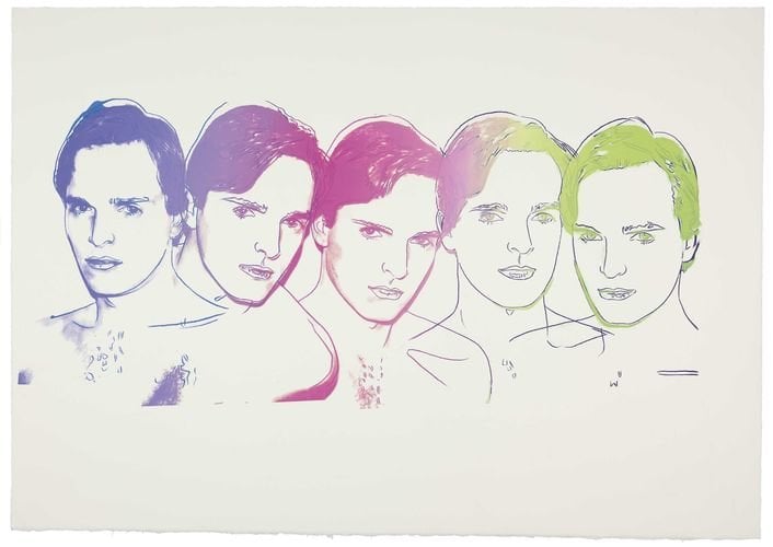 Portada de uno de los discos de Miguel Bosé, pintada por Warhol.