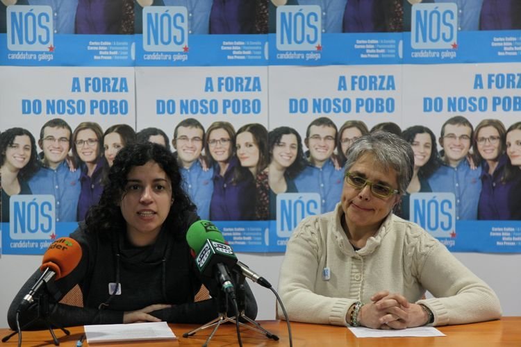 Ourense. 15-12-2015. Rolda de prensa de Noa Presas y Belén Martínez. Paz