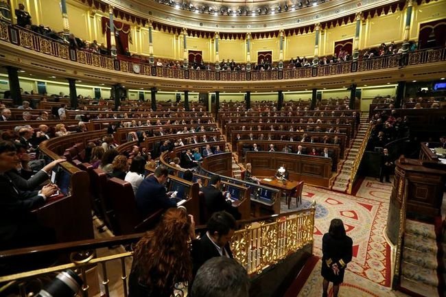 Vista general del hemiciclo durante la sesión constitutiva de la Cámara Baja que supone la apertura de la XI Legislatura.