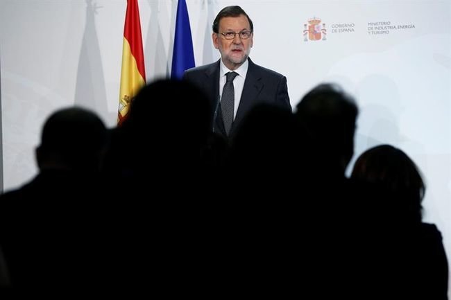 El presidente del Gobierno en funciones, Mariano Rajoy, durante su intervención en la inauguración del Foro Exceltur.