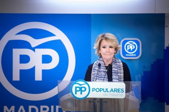 La presidenta del PP de Madrid, Esperanza Aguirre.