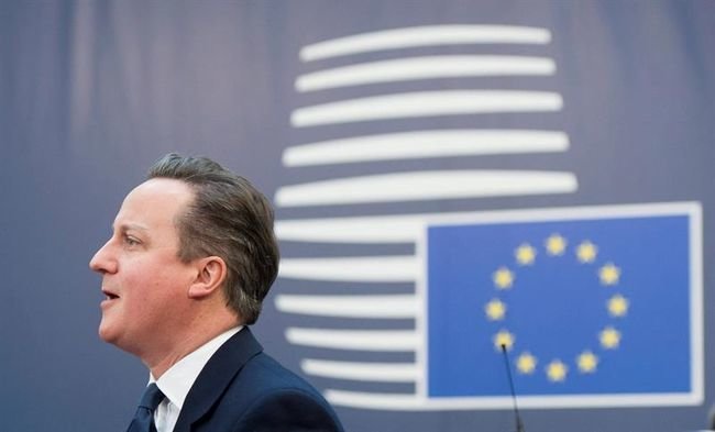 El primer ministro británico, David Cameron, a su llegada a la segunda jornada de la cumbre europea.