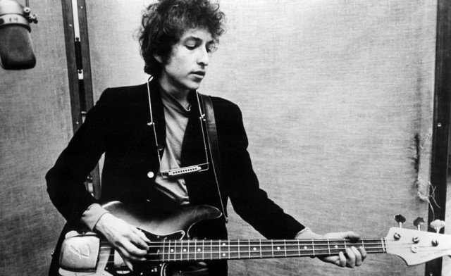Various - 1960s...No Merchandising. Editorial Use Only
 Mandatory Credit: Photo by Everett Collection / Rex Features ( 672225d )
 'Festival', Bob Dylan, playing a Fender in the studio, circa 1965. This 1967 documentary features Dylan's 1st performance using an electric guitar, at the Newport Folk Festival.
 Various - 1960s
 
