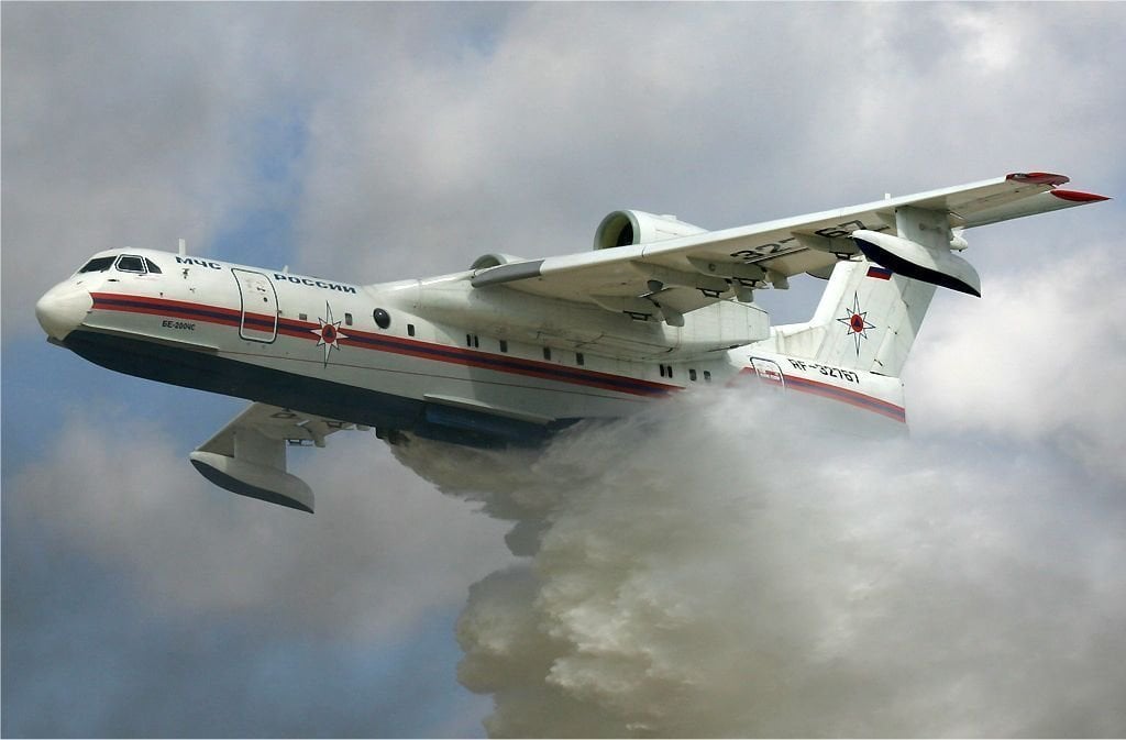 El hidroavión ruso es una de las mayores aeronaves anfibio de lucha contra los incendios.que existen en la actualidad.