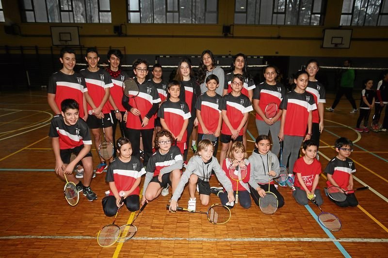 Ourense. 4-01-2017. Torneo escolar de badminton, en As Lagoas. Athlos. Paz