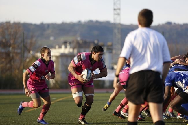 Ourense. 10-12-16. Deportes. Partido de Rugby entre o Campus Ourense contra o Oviedo.
Foto: Xesús Fariñas