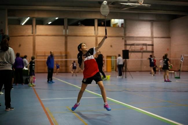 Ourense. 18-03-17. Deportes. Campionato galego de badminton no Otero Pedraio.
Foto: Xesús Fariñas