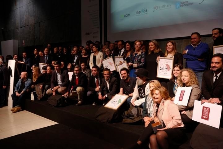 Ourense. 10/11/17. Entrega de los II premios Paraugas de comunicación e marketing de Galicia.
Foto: Xesús Fariñas