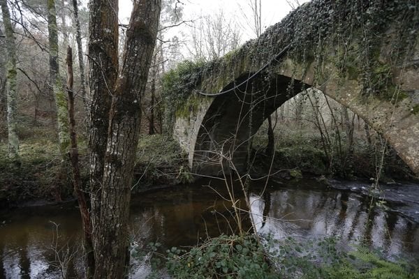 Mourillós (Celanova). 12/01/18. Ponte de Pontepedriñas con grietas no seu arco.
Foto: Xesús Fariñas