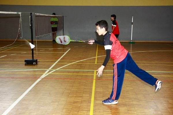 OURENSE. 24/03/2018 IES as Lagoas, Torneo Badminton solidario. Foto: Miguel Angel