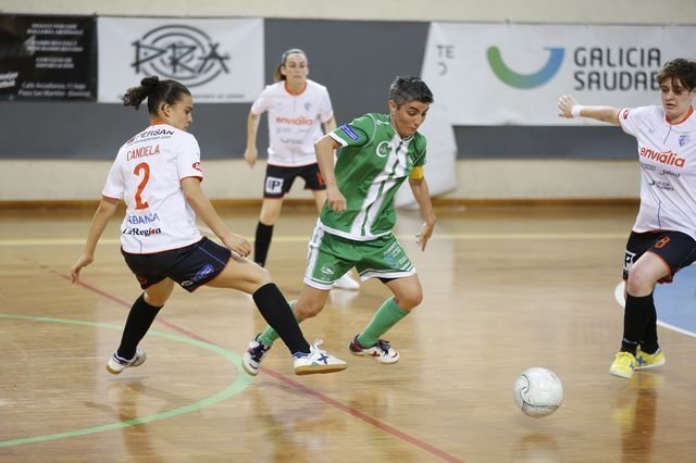 Ourense. 26/05/2018. Derbi Ourensano en la liga de honor de Fútbol sala femenino entre el Cidade das Burgas y el Ourense Envialia.
Foto: Xesús Fariñas