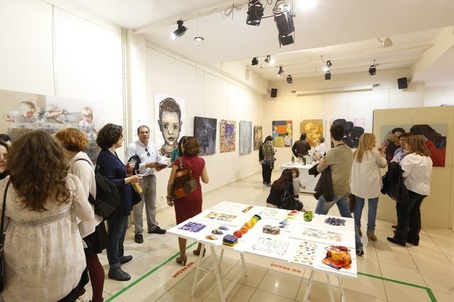 Ourense. 08-03-14. Exposición III Bienal Pintura Xoven na Casa da Xuventude
Foto Xesús Fariñas
