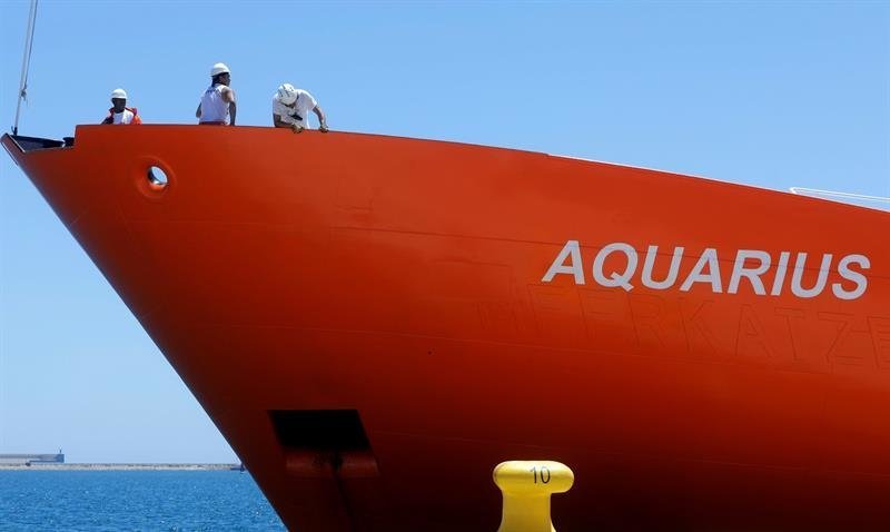 El barco de rescate "Aquarius"