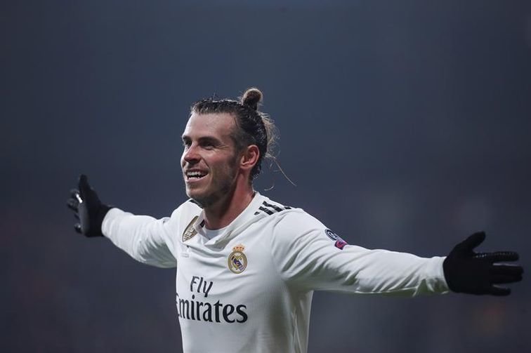 El jugador del Real Madrid, Gareth Bale, durante la celebración de un gol.