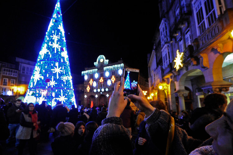 Luces de navidad en Ourense