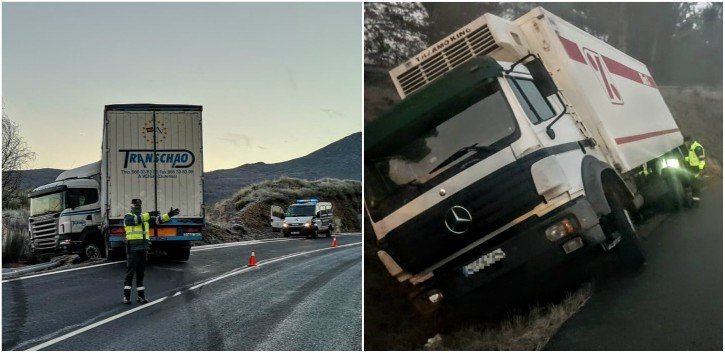 Accidente de camión en Viana y Maside.