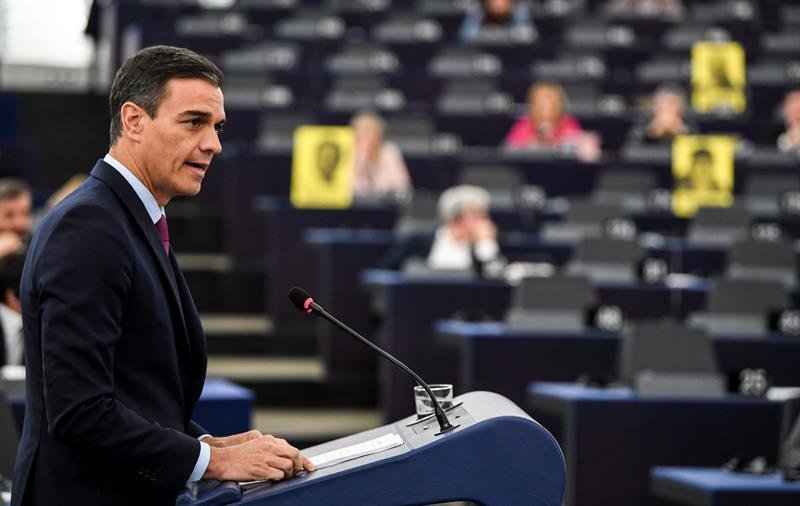 Discurso de Pedro Sánchez en el Parlamento Europeo.