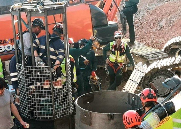Los mineros que tratan de rescatar a Julen.