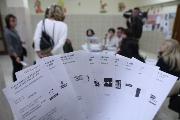 Papeletas disponibles en las elecciones de 2015.