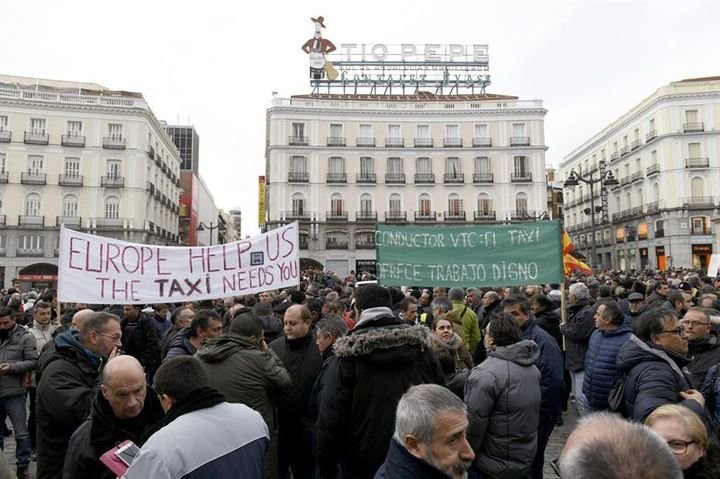 protestas Tiempo Ourensetaxistas en Madrid