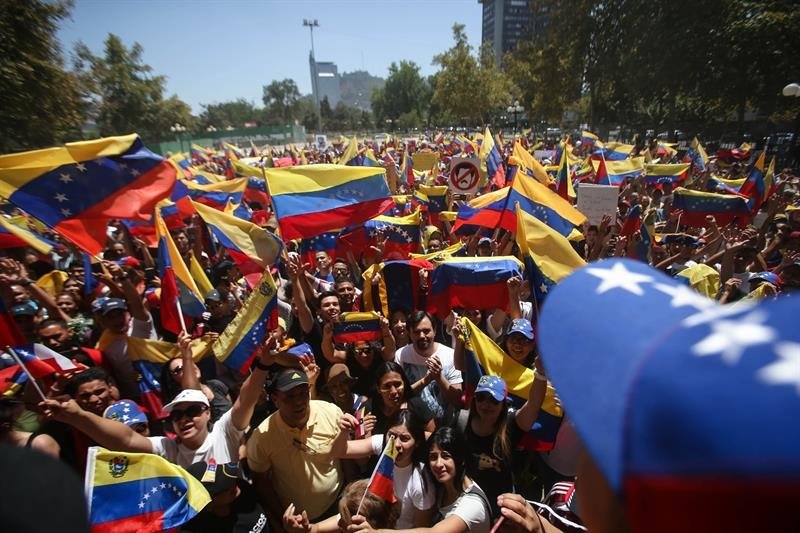 Los venezolanos mostraron su apoyo a Guaidó.