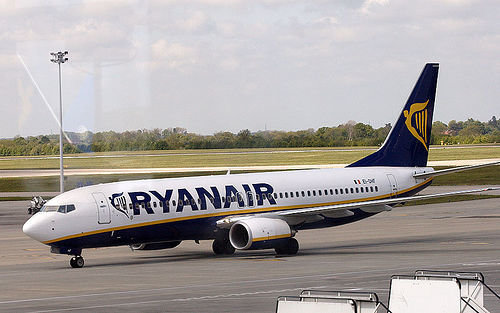 Imagen de uno de los aviones de Ryanair