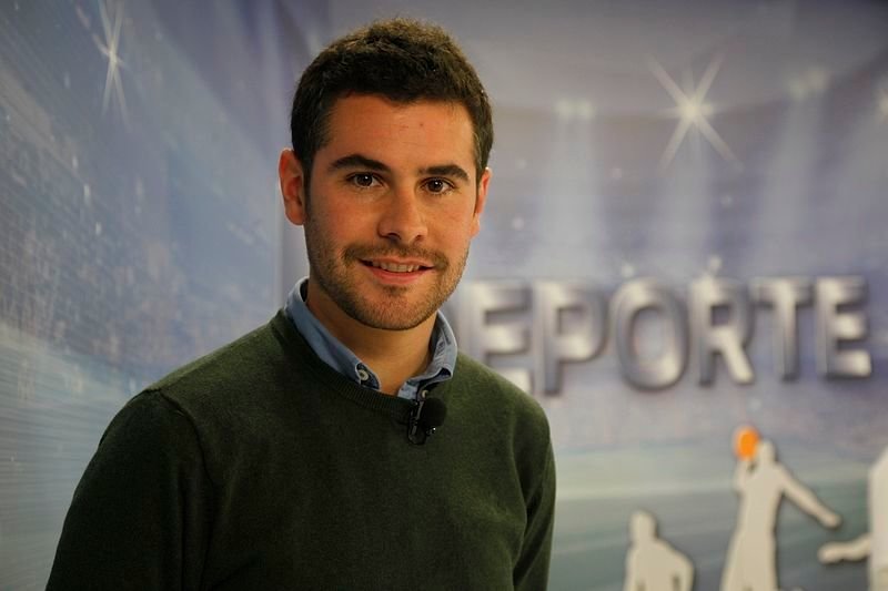 Fran Justo, entrenador del Ourense CF, en el plató de +Deporte de Telemiño (MIGUEL ÁNGEL).