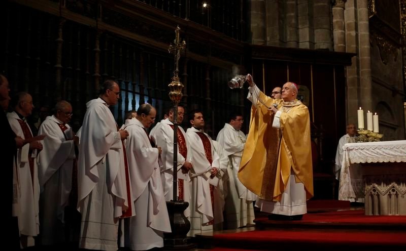 El obispo Leonardo Lemos ofició la celebración en la Catedral (XESÚS FARIÑAS).