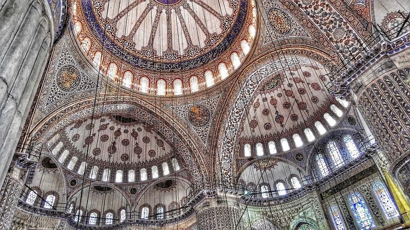 Techo de la Mezquita Azul, Turquía.