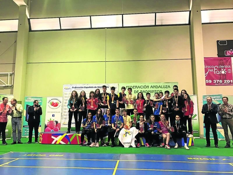 Los medallistas en el Campeonato de España sub-15 desarrollado en Mazagón (Huelva).