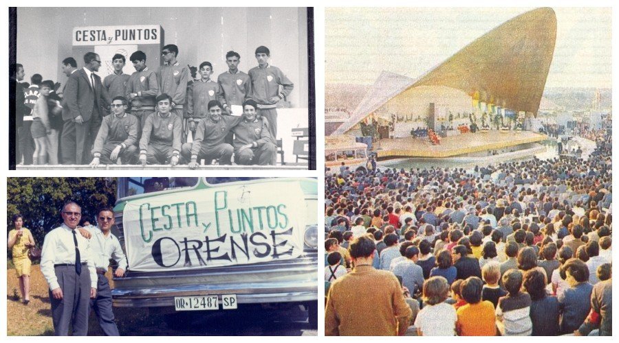 El equipo de Maristas que el 31 de mayo de 1969 pegó a los ourensanos al televisor para ver cómo ganaban la final de &#34;Cesta y puntos&#34;; el famoso autobús y la final en Madrid.