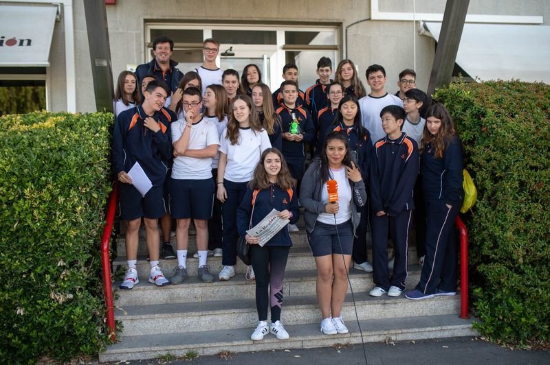 Los estudiantes de Franciscanas visitaron La Región y Telemiño (ÓSCAR PINAL).