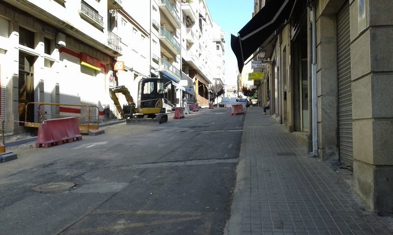 Obras de acondicionamiento de la calle Uruguay.