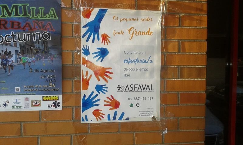 Cartel anunciador de la campaña de captación de socios de Asfaval.