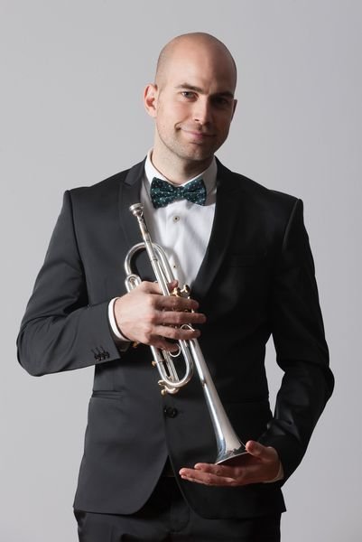 Alejandro Vázquez, trompetista e organizador do Hércules Brass.