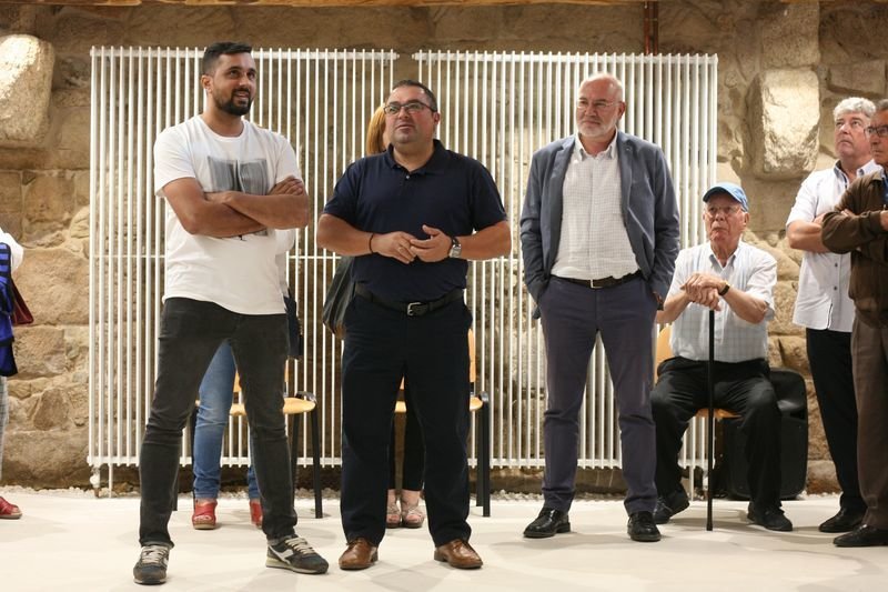 Roberto Nogueiras, Felipe Traveso e Pepe Gándara na presentación.