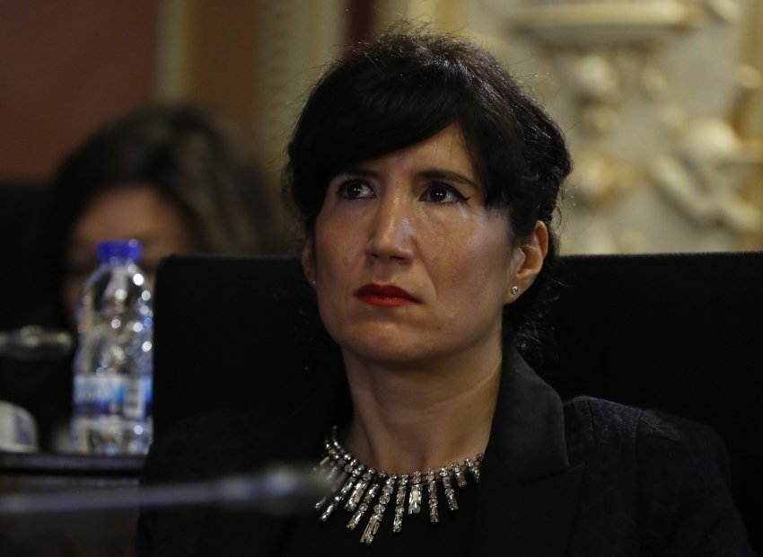 Ana Isabel Rebanales, durante un pleno el pasado mandato (XESÚS FARIÑAS).