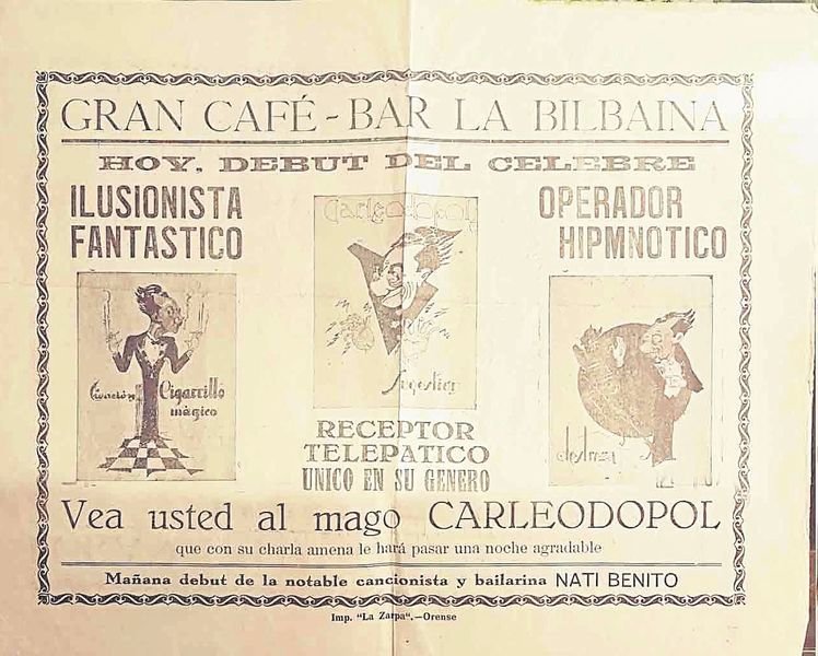 Cartel publicitario. Circa 1954. Papel. Colección personal.