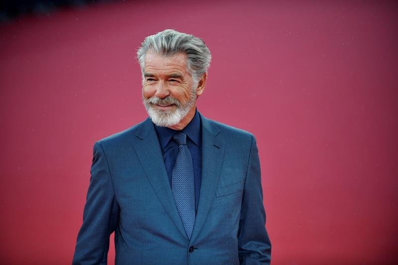 Pierce Brosnan arrives on the red carpet prior to the opening ceremony during the 45th Deauville American Film Festival, in Deauville, France