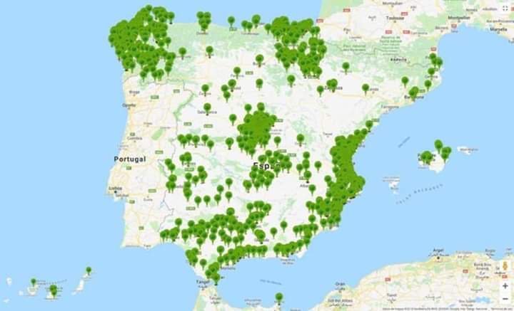 El mapa que muestra el crecimiento de las casas de apuestas en España.