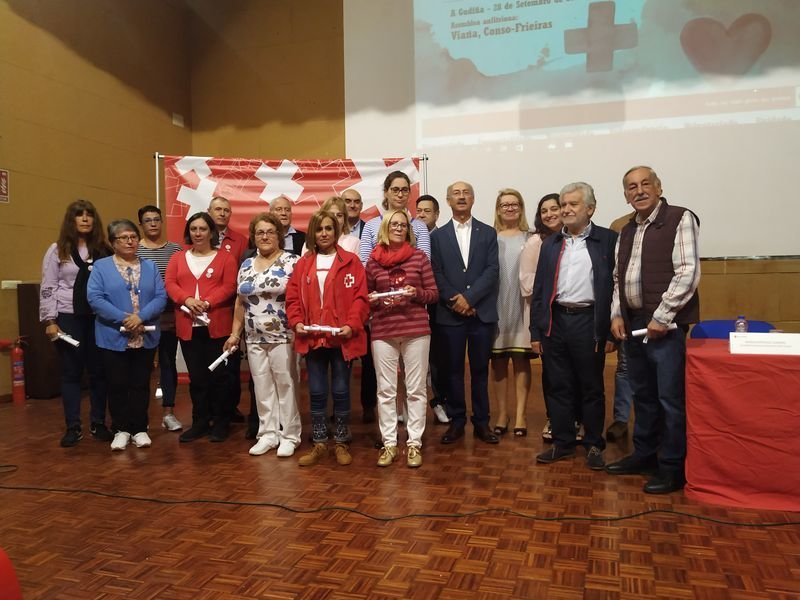 Imagen del acto de Cruz Roja Ourense, en la Casa da Cultura de Viana do Bolo.