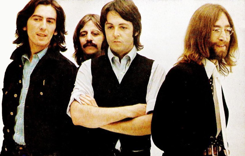 George Harrison, Ringo Starr, Paul McCartney y John Lennon en 1969.