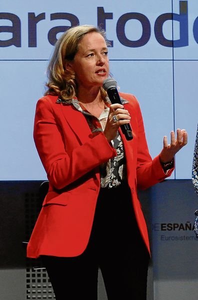 La ministra de Economía en funciones, la coruñesa Nadia Calviño.