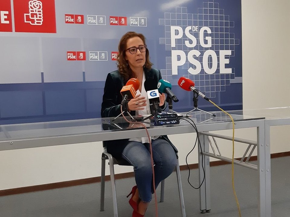 La diputada del PSOE Noela Blanco, ayer en la sede.