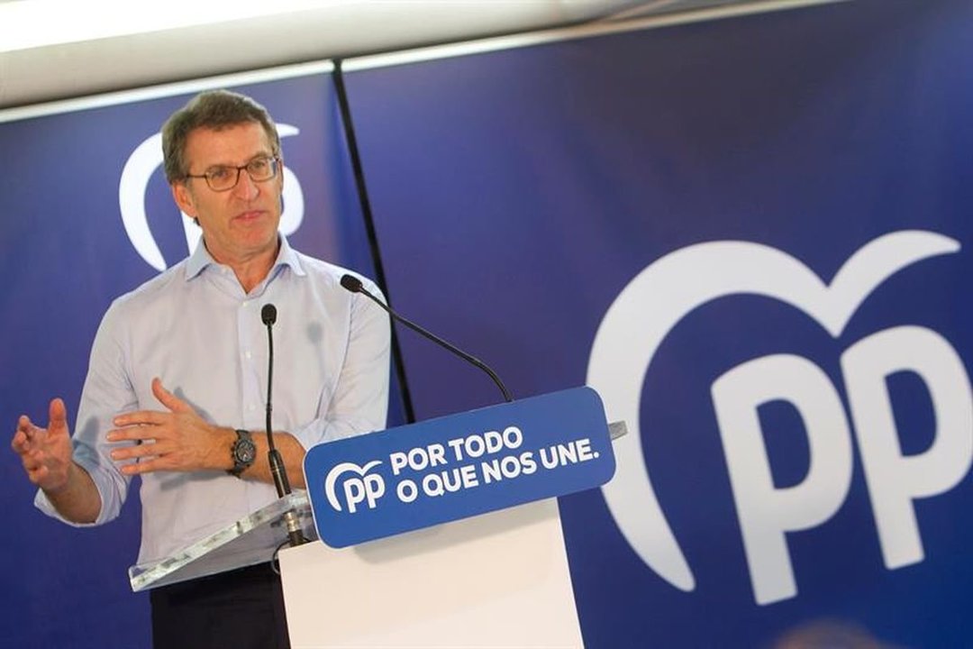 El presidente del PP de Galicia, Alberto Núñez Feijóo