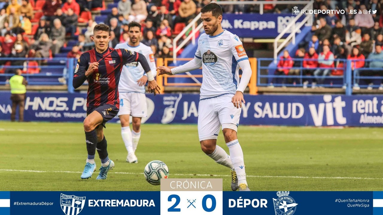 El Depor pierde contra el Extremadura. (Foto: Twitter / @RCDeportivo)